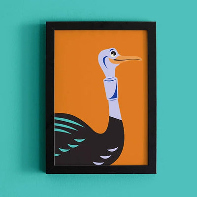 Ostrich (Orange) Print | Guinness X Pawpear