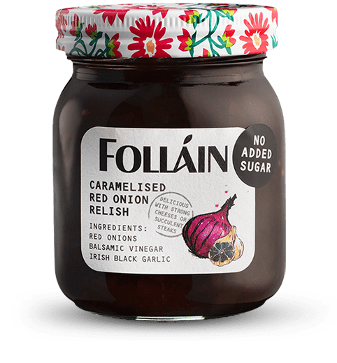 Caramelised Red Onion with Black Garlic Relish | Folláin