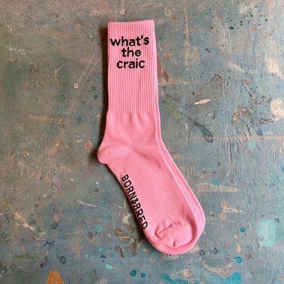 Pink What's The Craic Sock 