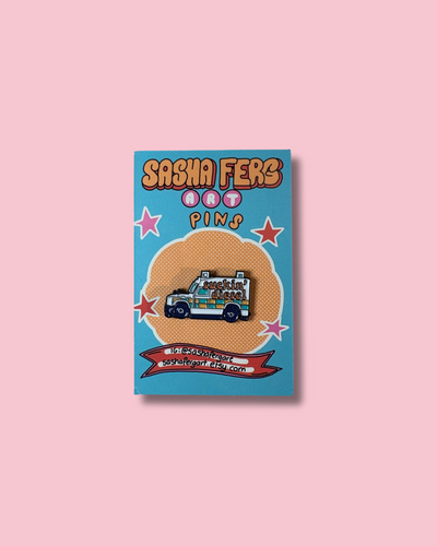 Suckin' Diesel Riot Van Peeler Pin | Sasha Ferg Art