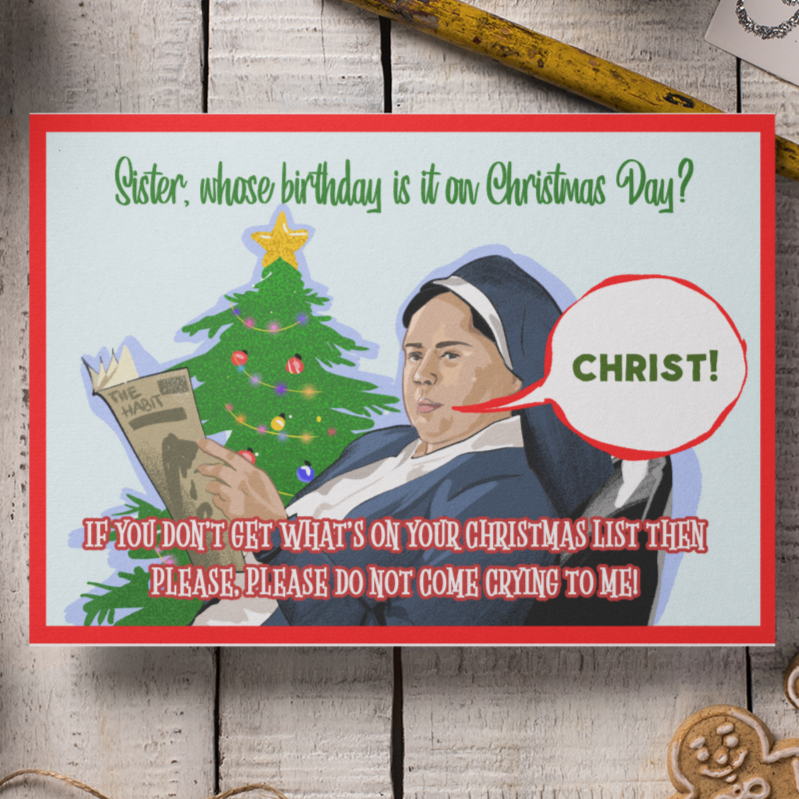 Don't Come Crying to Me Sister Michael Christmas Card