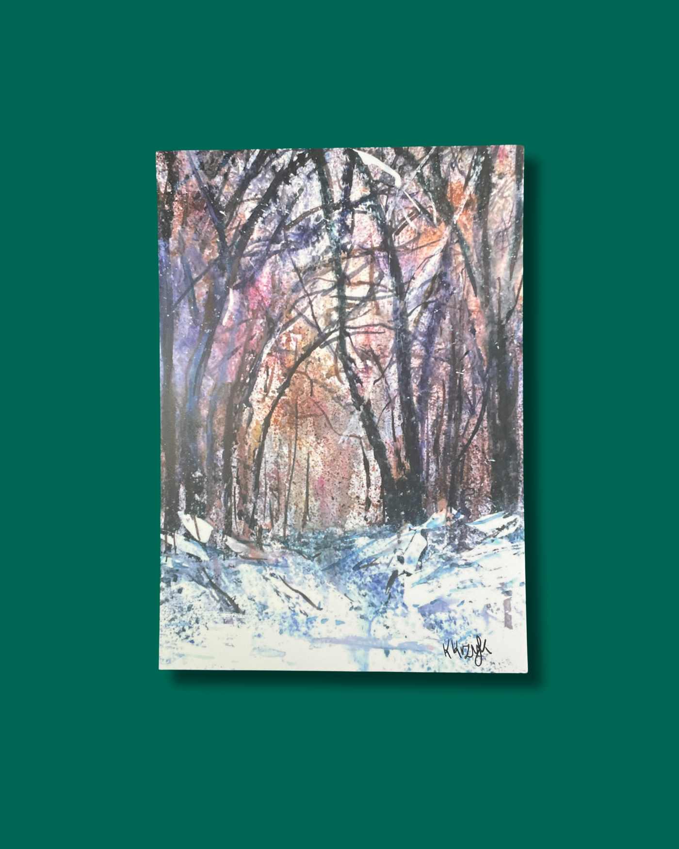 Snowy Dark Hedges | Portrait Art Print | Karolina