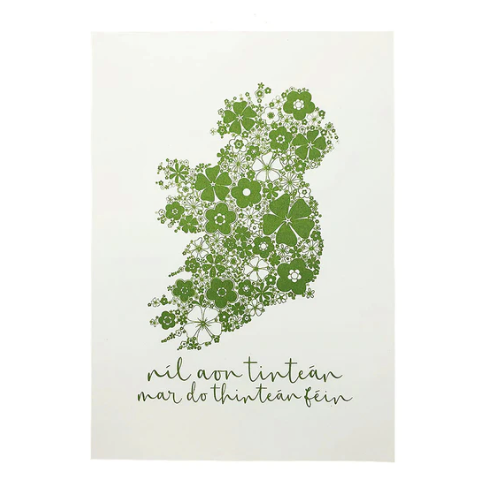 Wildflower No Place Like Home Irish A4 Print