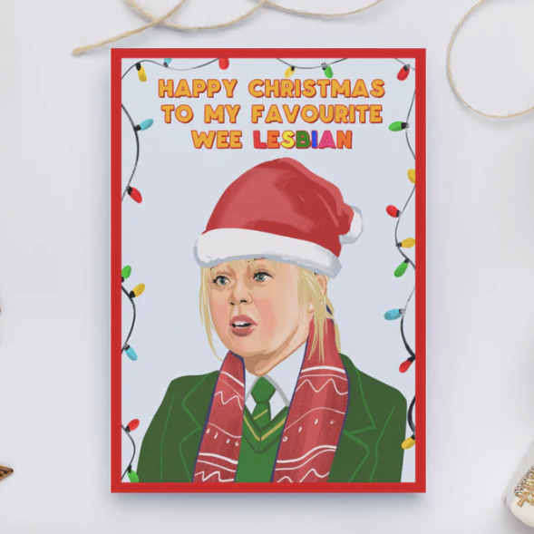 clare derry girls my favourite wee lesbian christmas card
