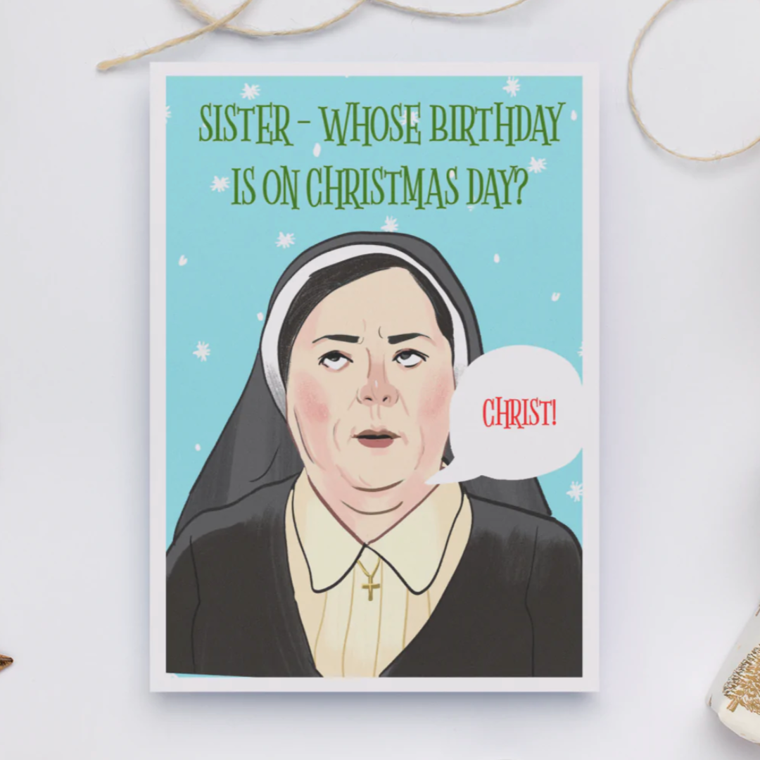 Sister Michael Derry Girls Christmas Card