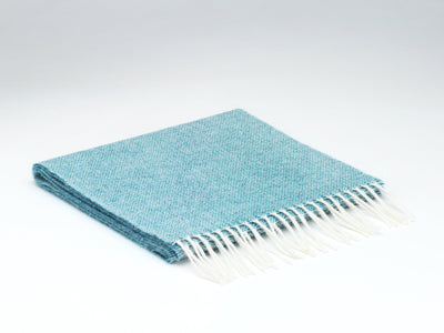 Spotted Turquoise Lambswool Scarf