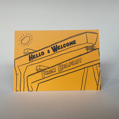 hello & welcome from belfast card