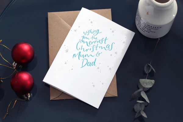 Wishing You The Merriest Christmas Mum & Dad Christmas Card | Hunter Paper